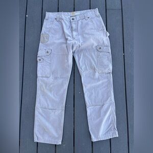 Carhartt B342-DES Ripstop Cargo Carpenter Work Pants Men Size 38x32 Desert Khaki